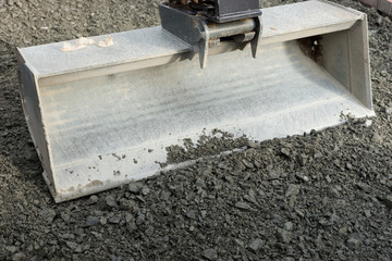 Shovel of an excavator for road construction