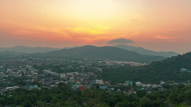 Khao Rang tower is a famous landmark in Phuket town..The architectural style of Khao Rang tower tower was built in Chino portuguese style