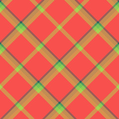 Seamless pattern in creative red and green colors for plaid, fabric, textile, clothes, tablecloth and other things. Vector image.