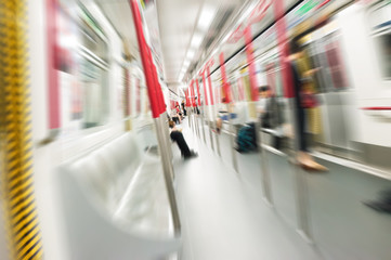 People in subway train