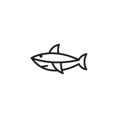 Shark vector icon, wild sea animal symbol. Modern, simple flat vector illustration for web site or mobile app