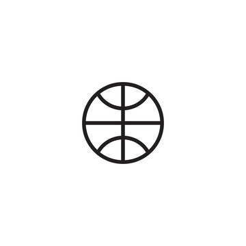 Basket Ball Icon Vector. Sign isolated on white background. Trendy Flat style for graphic design, Web site, UI. EPS10