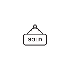 Sold vector icon, sold out symbol. Symbol for your web site design, logo, app, UI. Vector illustration, EPS 