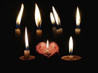 candles in the dark
