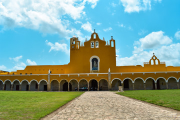 The San Antonio Monastery in the yellow city of Izamal