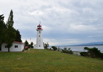 Fototapeta na wymiar Cape Mudge Lighthouse on Quadras Island, BC Canada