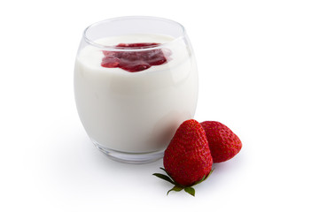 white yoghurt in glass