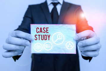 Word writing text Case Study. Business photo showcasing analysis and a specific research design for...