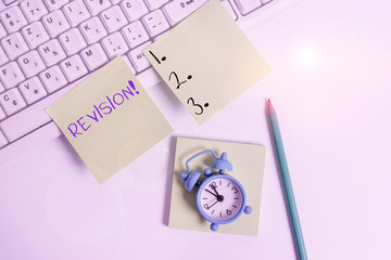 Word writing text Revision. Business photo showcasing action of revising over someone like auditing...