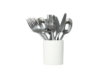 Cutlery isolated on white background. Kitchen, serving