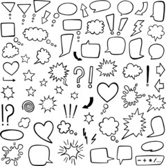 Big set of speech bubbles vector image.