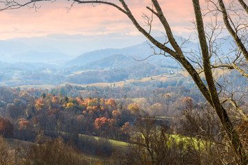Morning Glow over the valley in NC