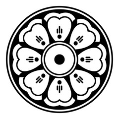 Mandala decorative ornament. Can be used for greeting card, phone case print, etc. Hand drawn background