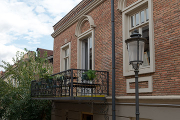 Narrow streets with balconies of The old town of Tbilisi, Georgia.