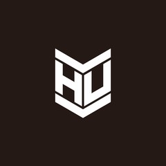 Logo alphabet monogram with emblem style