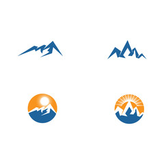 Set Mountain Logo Template vector symbol