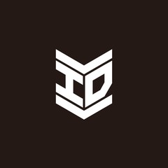 Logo alphabet monogram with emblem style