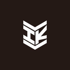 Logo alphabet monogram with emblem style