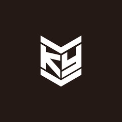 Logo alphabet monogram with emblem style