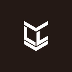 Logo alphabet monogram with emblem style