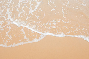 sea wave on sand beach for nature background