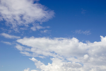 Naklejka na ściany i meble blue sky with beautiful natural white clouds