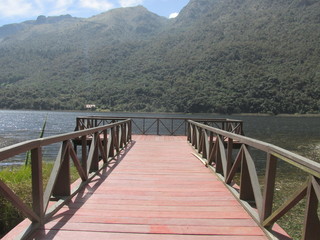 Fototapeta na wymiar laguna de llaviucu ecuador