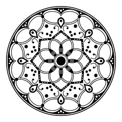 Mandala decorative ornament. Can be used for greeting card, phone case print, etc. Hand drawn background