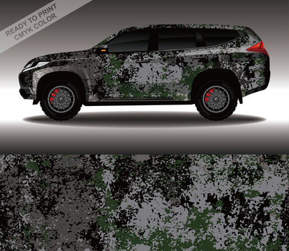 Car wrap decal design vector, custom livery race rally car vehicle sticker and tinting.