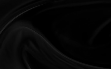 Black gray satin dark fabric texture luxurious shiny that is abstract silk cloth background with patterns soft waves blur beautiful.