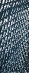 Metal fence encased in Ice making for an amazing pattern.