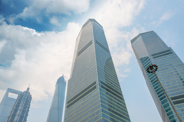 Fototapeta na wymiar Metropolis of Shanghai's modern office building