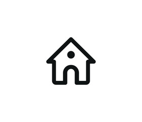 House alternate icon symbol eps 10 vector