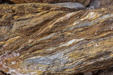 natural rock background. Sedimentary rock layers