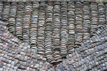 background of roof tiles
