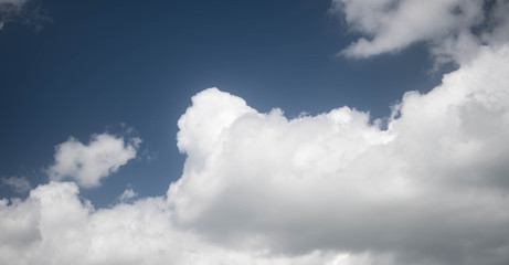Blue sky with white clouds