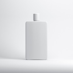 White Bottle Mockup on white background