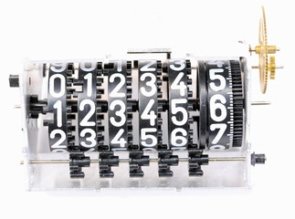 analogic counter on white background