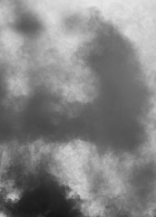 black smoke on white background