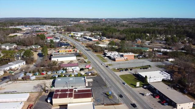 Auburn Alabama USA 4k aerial drone video