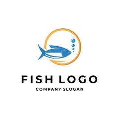 Fish logo template creative symbol