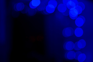 blurry lights holiday decoration neutral background blue colors