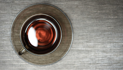 Glass cup of tea