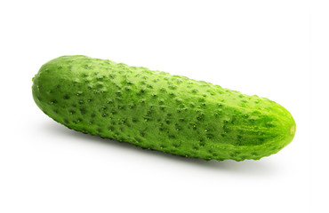 cucumber with bright color isolated on white