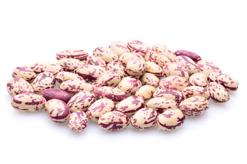 Pile of Borlotti Beans Isolate on White