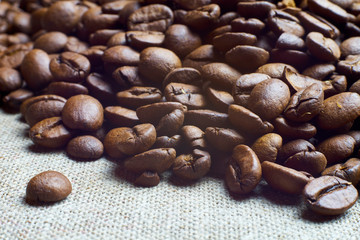freshly roasted coffee beans