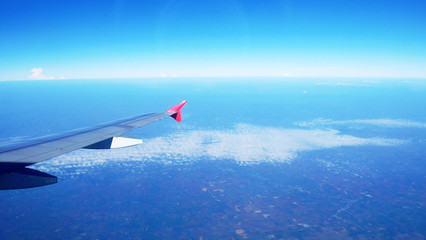 Fototapeta premium Beautiful nature from aerial view of the plane.