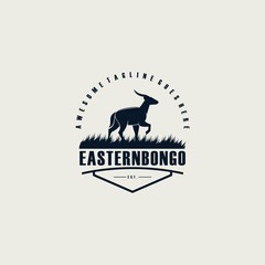 Vector Logo Illustration Eastern Bongo Emblem
