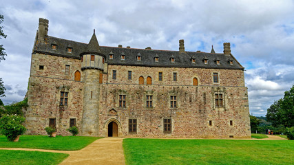 Fototapeta na wymiar Domaine départemental de la Roche-Jagu, Ploëzal , Côtes-d'Armor, Bretagne, France