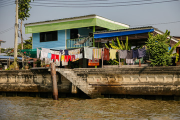 Fototapeta na wymiar Sights along the canals of Bangkok Thailand